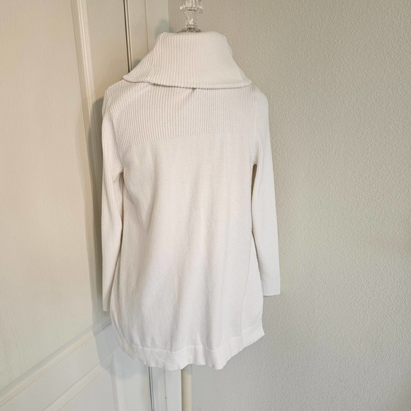Chicos Zenergy Cashmere Blend Mockneck Sweater Ivory M - Picture 4 of 11